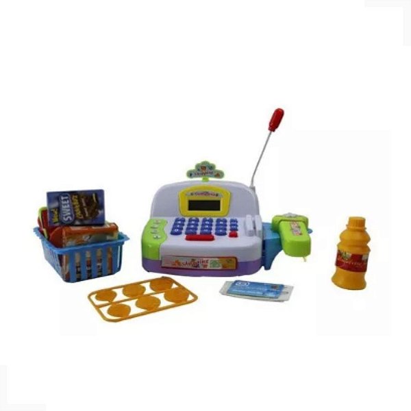 Brinquedo Infantil Toys & Toys Caixa Registradora com Visor Luz e Som Moeda e Cartão - Branco - CO0557237