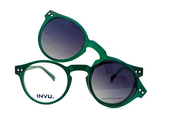 INVU. IG42413 C 48 - ÓCULOS DE GRAU COM CLIC ON