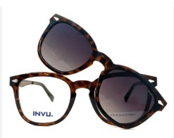 INVU M4212 B 49 - ÓCULOS DE GRAU COM CLIC ON POLARIZADO
