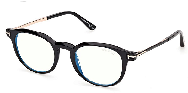 TOM FORD FT6125-B 001 49 - ÓCULOS DE GRAU
