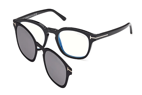 TOM FORD TF5532-B ECO 01D 52 - ÓCULOS DE SOL CLIC ON POLARIZADO