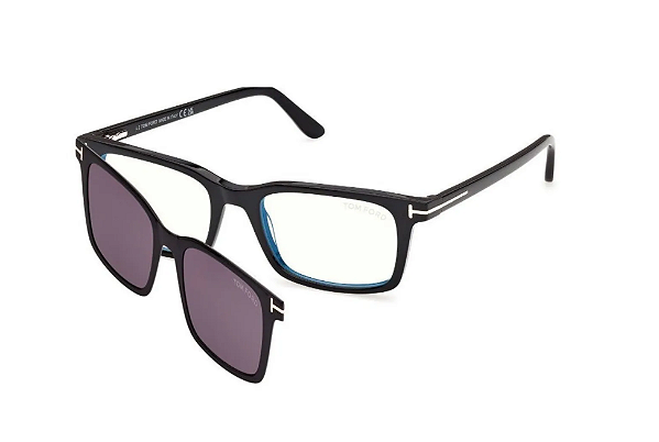 TOM FORD TF6175-B 001 53 - ÓCULOS DE GRAU COM CLIP ON