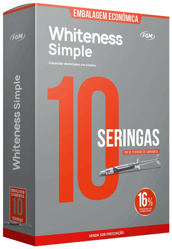 Clareador Whiteness Simple 16% com 10 seringas