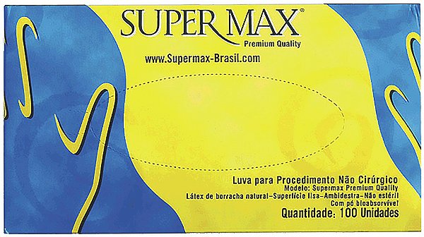 Luva de procedimento em látex - Supermax