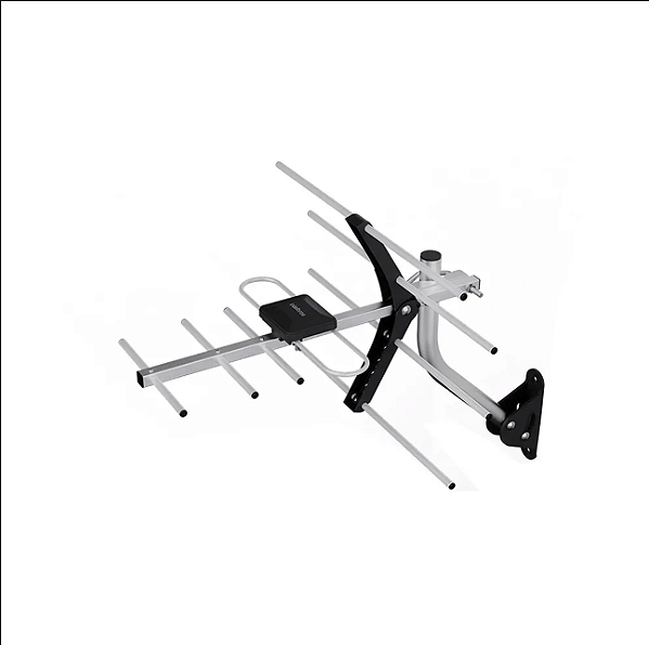 Antena externa Intelbras AE 3010 para TV UHF/HDTV com cabo de 10m e suporte.