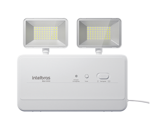 Bloco de iluminação de emergência BLA 3000 da Intelbras com 3000 lúmens e autonomia.
