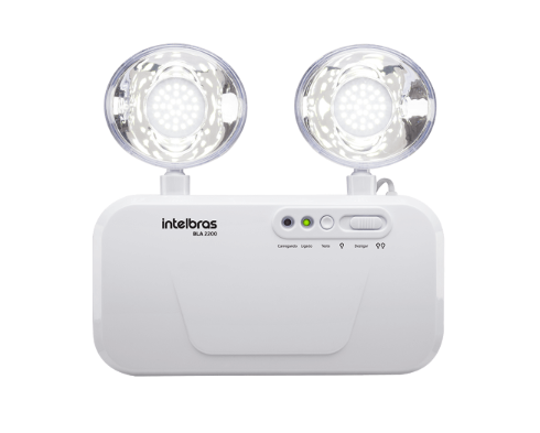 Bloco de iluminação autônomo BLA 2200 da Intelbras, ideal para ambientes internos de médio porte.