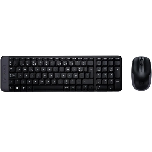 Kit Teclado e Mouse Logitech MK220 Preto Sem fio 920-004431-C