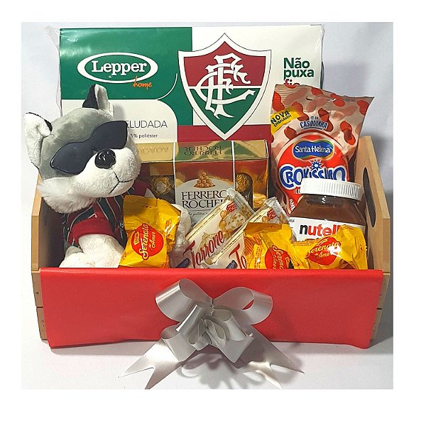 Cesta Fluminense Times Futebol Chocolates Toalha Presente