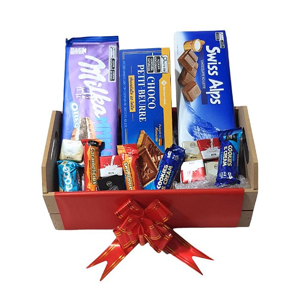 Cesta Premium Chocolates Importados Milka, Swiss Alps Gigant