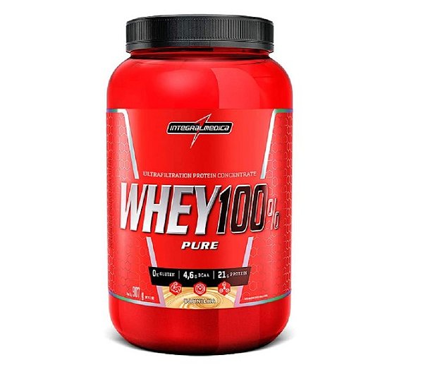 Whey Protein Concentrado 100 Pure 900g IntegralMedica MOOVSN