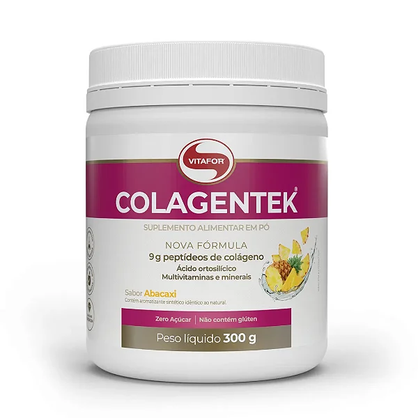 Colagentek Colágeno Hidrolisado - 300g abacaxi - Vitafor