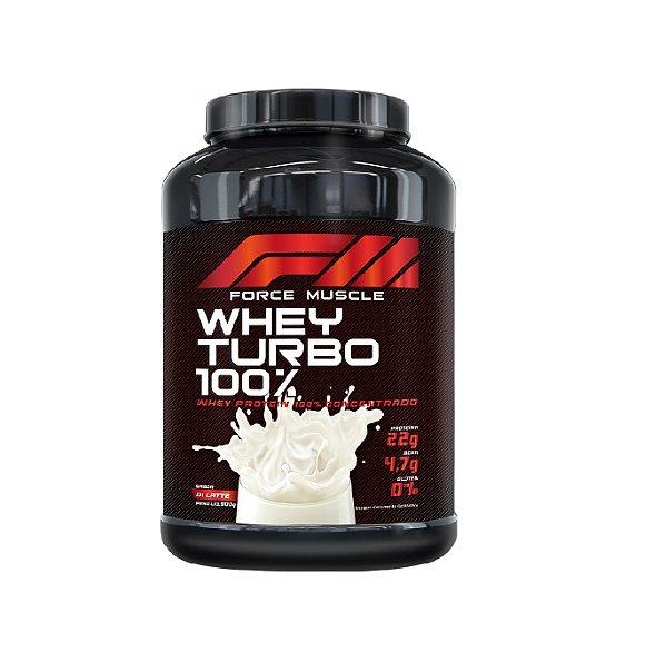 Proteína  Whey Turbo 100% Concentrado Forcemuscle 900g - Force Muscle