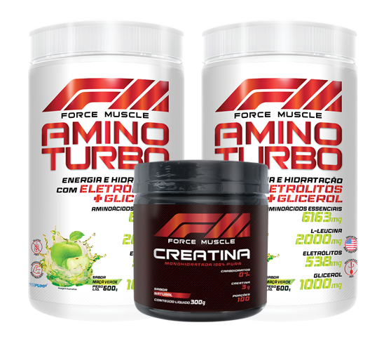 COMBO - 2 AMINO TURBO | CREATINA - Force Muscle
