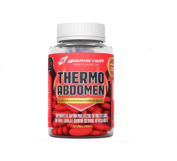 Bodyaction Thermo Abdomen Cafeína 240mg Em Pote 120 Comprimidos