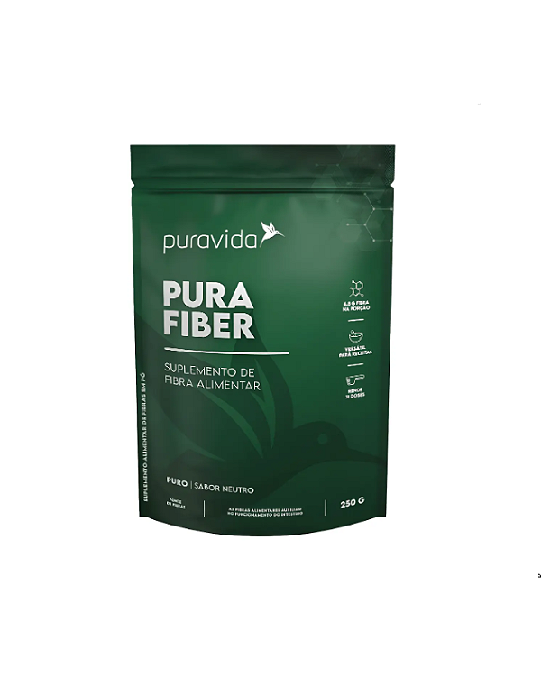 Fibras Alimentares Pura Fiber Neutro 250g - Puravida Sem Sabor