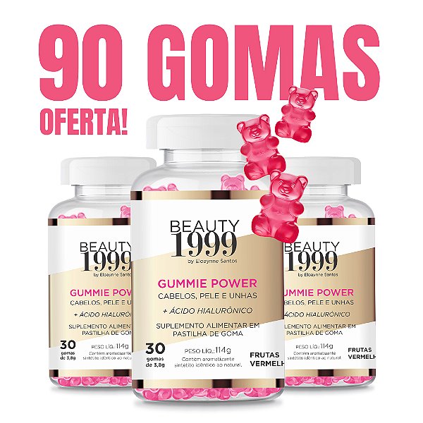 GUMMIE POWER - COMBO 90 DIAS (CABELO, PELE E UNHAS)
