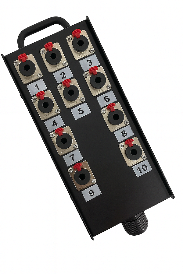 Caixa Medusa 10 Vias Com Conectores P10