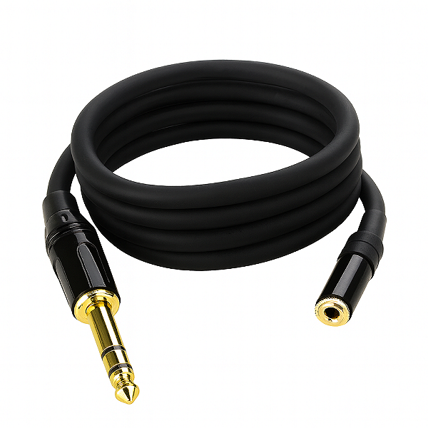 Cabo Adaptador P10 Estéreo Para P2 Femea - 5 Metros