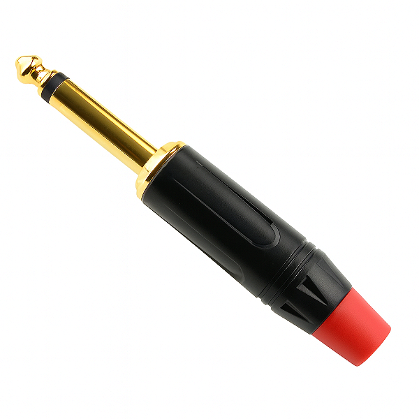 Plug P10 Mono Vermelho Profissional