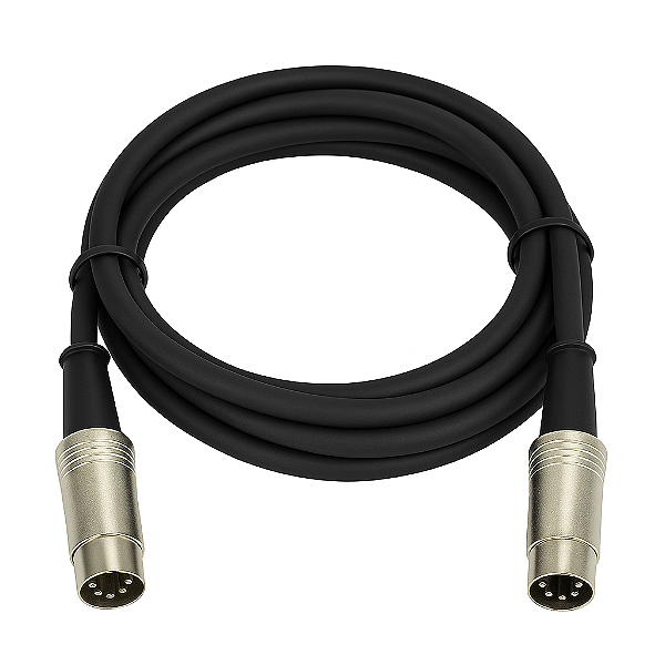 Cabo Midi - Din 5pinos Profissional Pontas Metálicas - 10 Metros