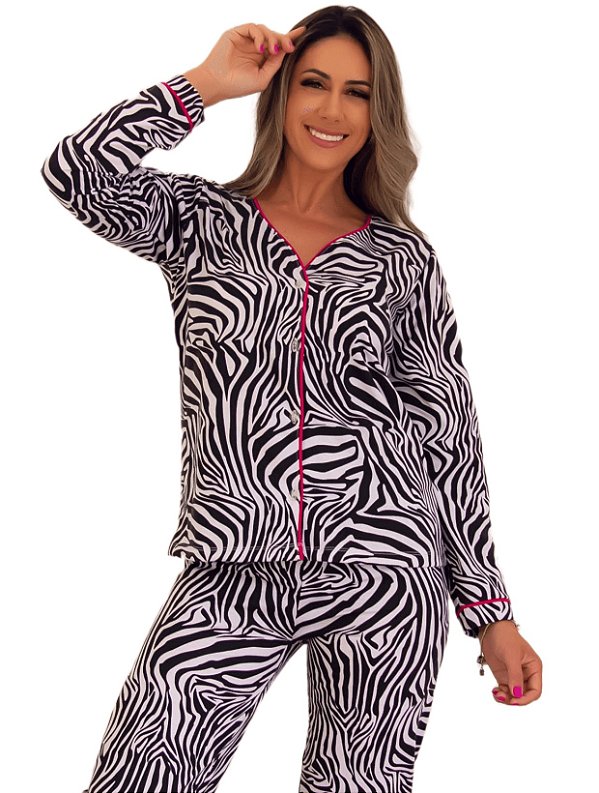 Pijama aberto zebra