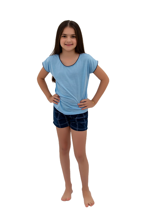 Conjunto infantil blusa japonesa com short
