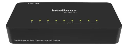 Switch Intelbras de 8 Portas Fast 10/100 Ethernet Sf 800 Q+