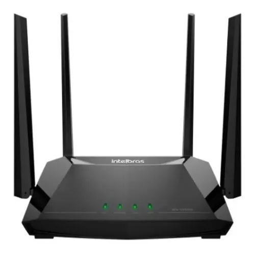Roteador Dual Band Wifi W5 1200g Porta Gigabit 4 Antenas Intelbras Cor Preto