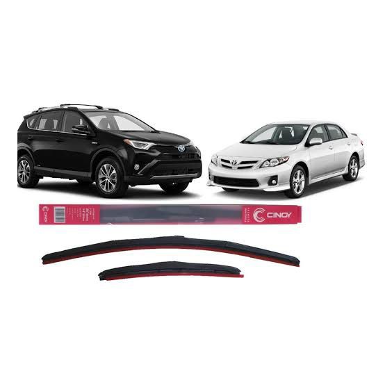 Par Palheta Limpador Parabrisa Toyota Etios Corolla 2009 a 2015 Rav4 Hilux 2015 em diante
