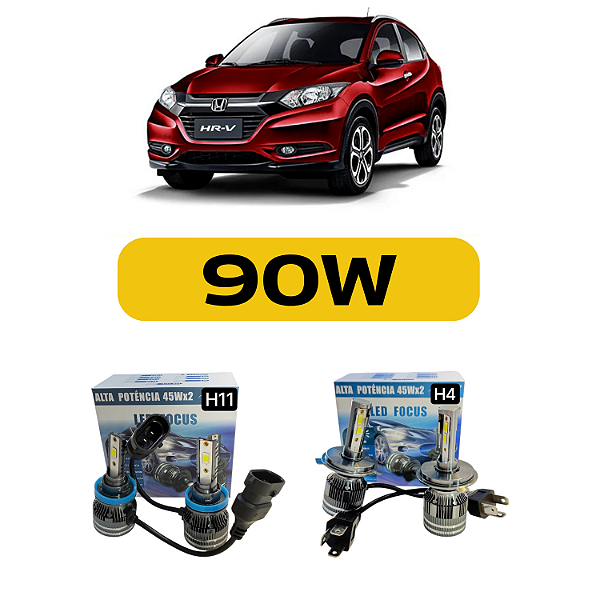 Kit LED Honda HRV (2015-2018) Farol Alto Baixo e Milha