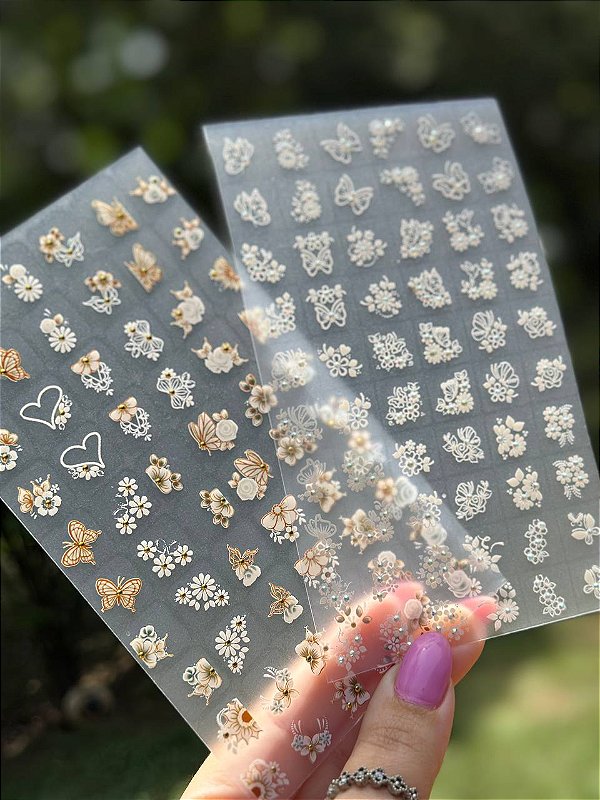 Kit com 02 Big Cartelas com Aplicação de Pedrarias