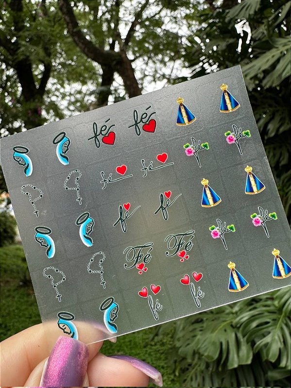 Mini Cartelão de Películas para Unhas 30 unidades-Religiosa