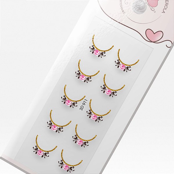 Adesivo 3D de Unha-3D 911