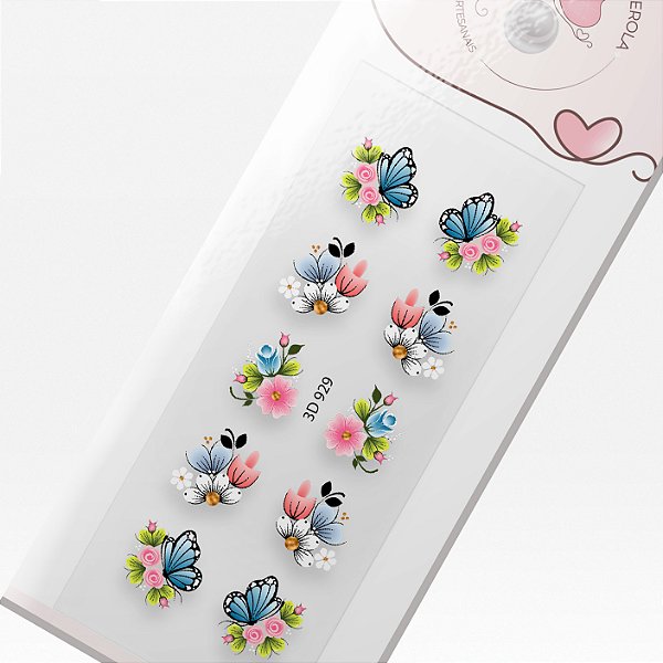 Adesivo 3D de Unha-3D 929