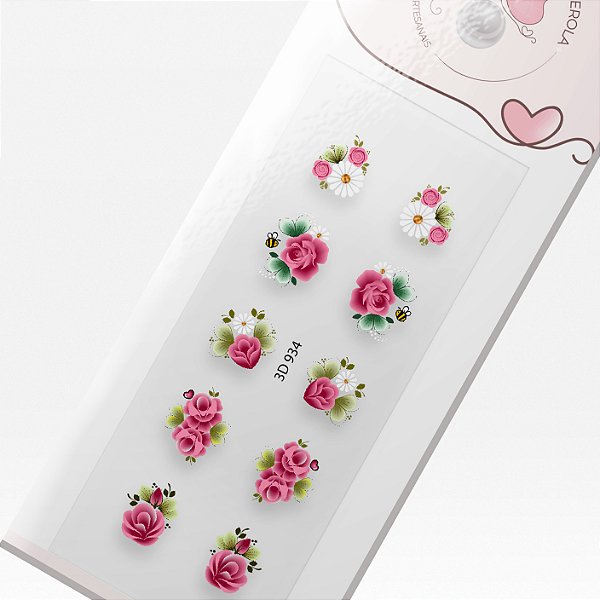 Adesivo 3D de Unha-3D 934