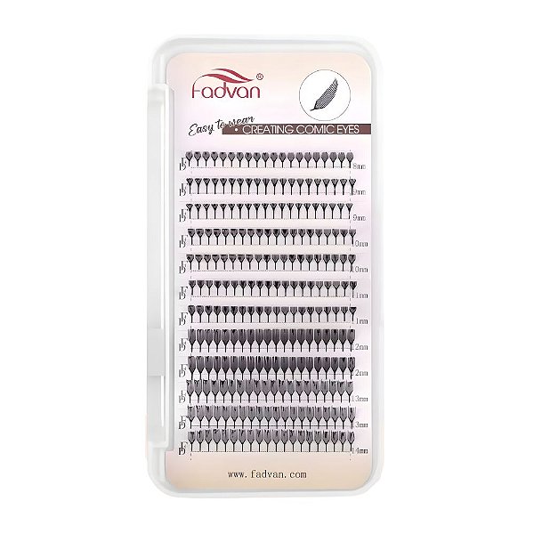 Cílios para Efeito Anime Pena Mangá Fadvan Mix 8-14