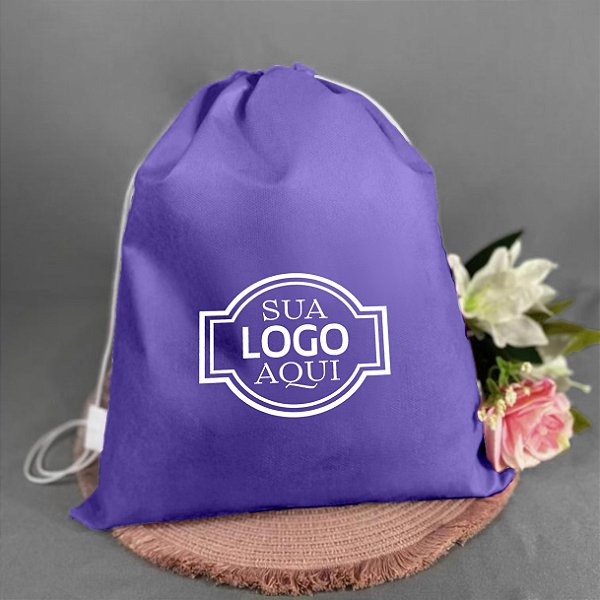 Mochila com 2 cordões TNT 80gr 33L x 40A (100 unidades)