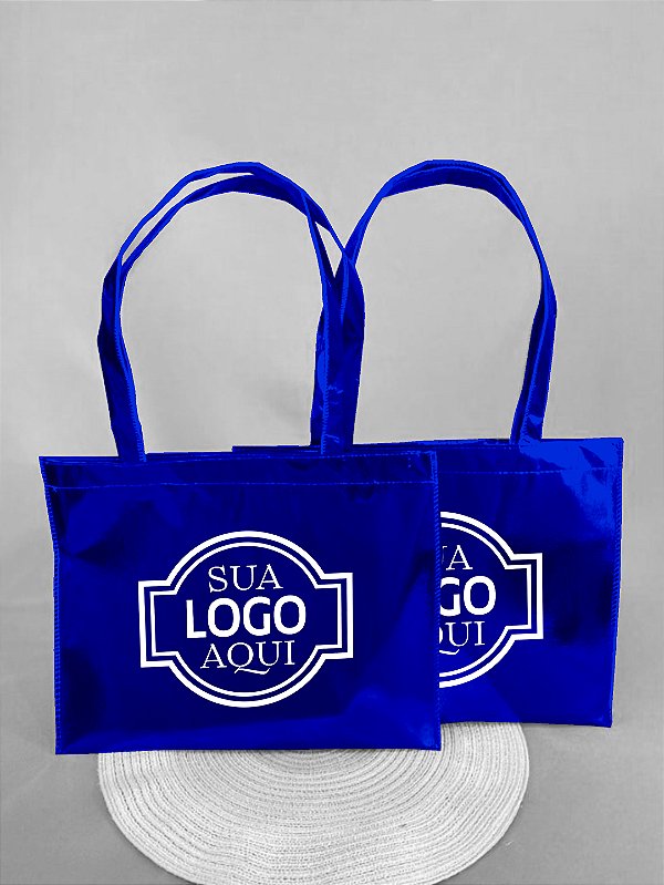 Bolsa de TNT Metalizado Liso Personalizada - Brilho e Praticidade