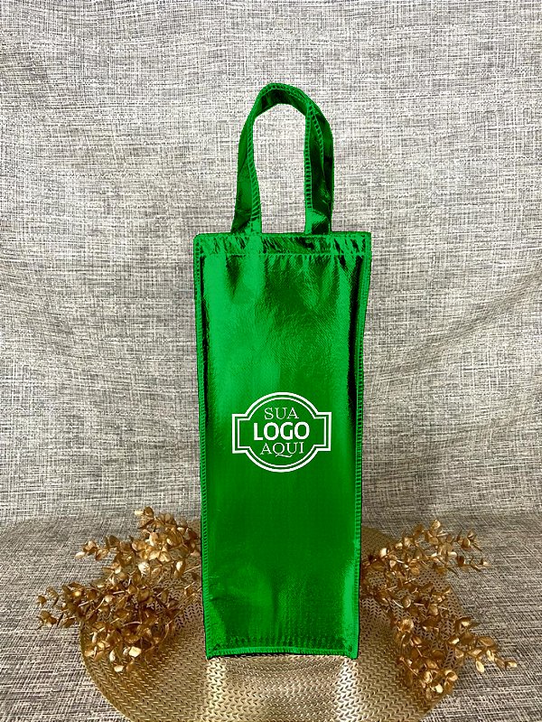 Bolsa para Vinho em TNT Metalizado Liso - Elegância e Proteção
