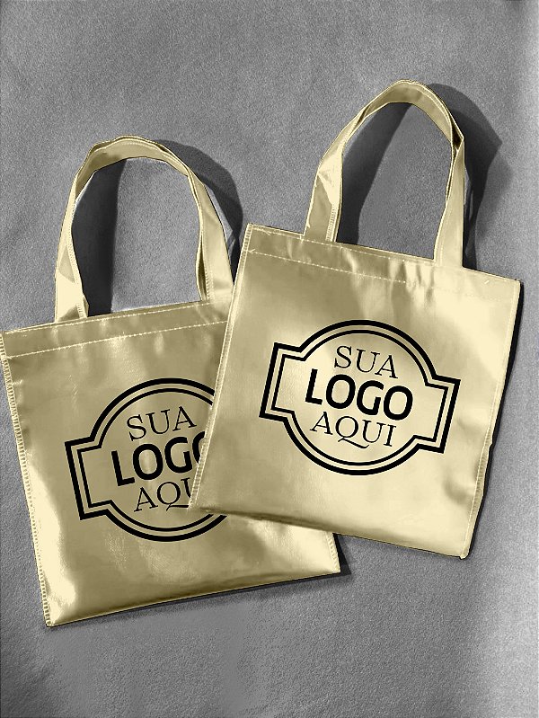 Mini Bolsa de TNT Metalizado Liso Personalizada - Brilho e Elegância