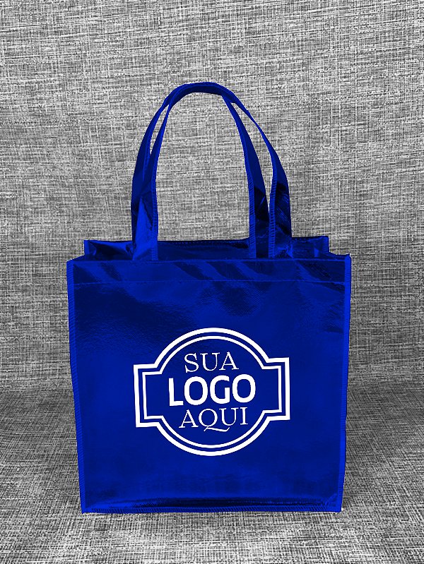 Bolsa de TNT Metalizado Liso Personalizada - Compacta e Espaçosa