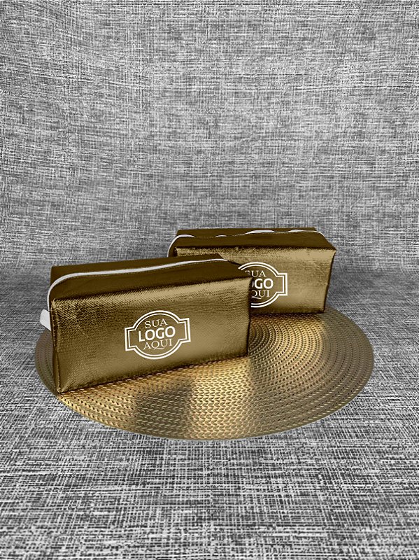 Nécessaire de TNT Metalizado Rugoso - Brilho e Textura Premium