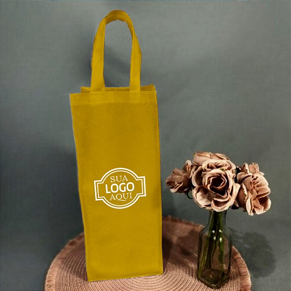Bolsa para Vinho em TNT 80g Personalizada - Resistente com Fole