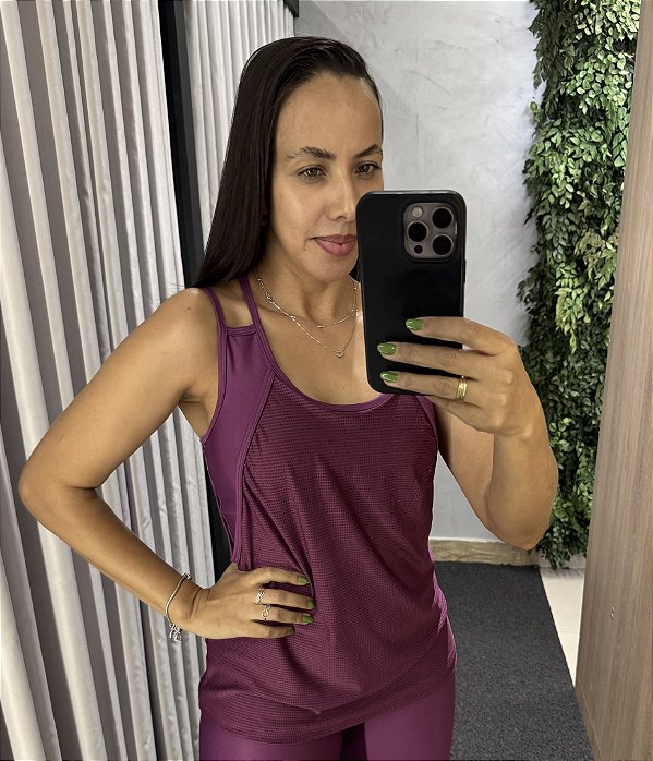 CONJUNTO FITNESS TRIO CALÇA ROXO