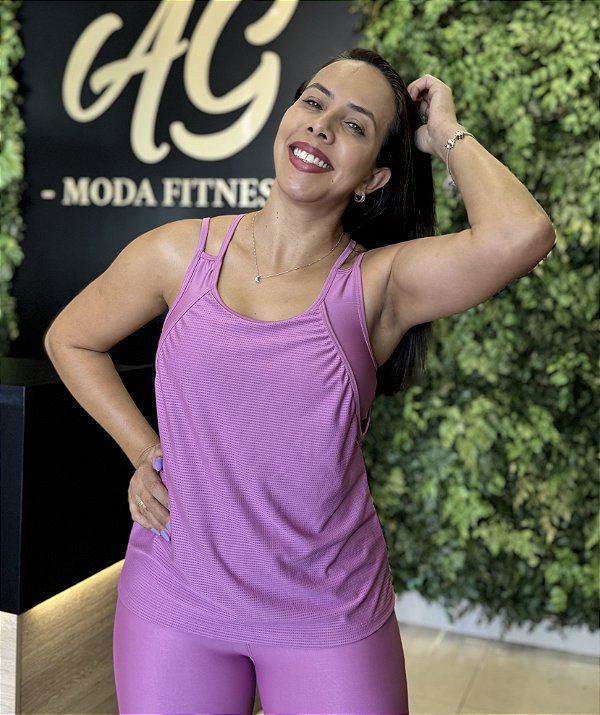 CONJUNTO FITNESS TRIO SHORT FUCSIA