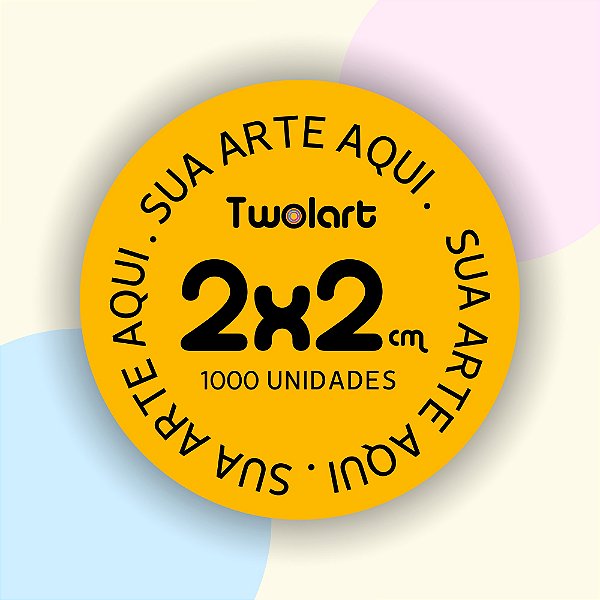 1000 Adesivos 2x2cm
