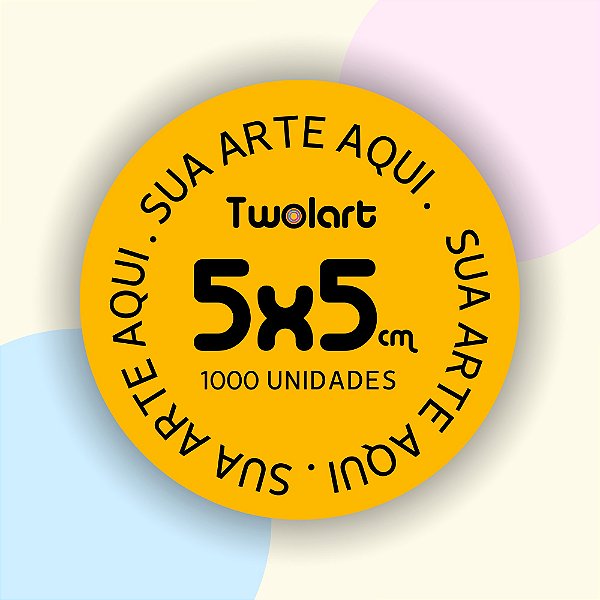 1000 Adesivos 5x5cm