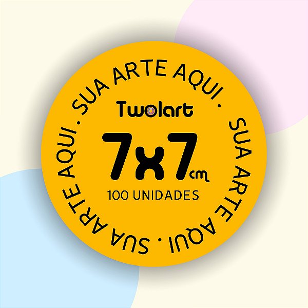 100 Adesivos 7x7cm