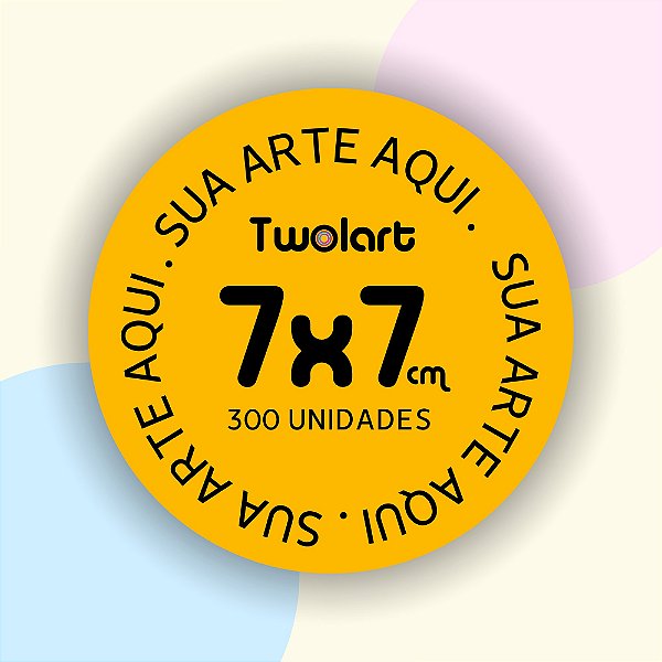 300 Adesivos 7x7cm